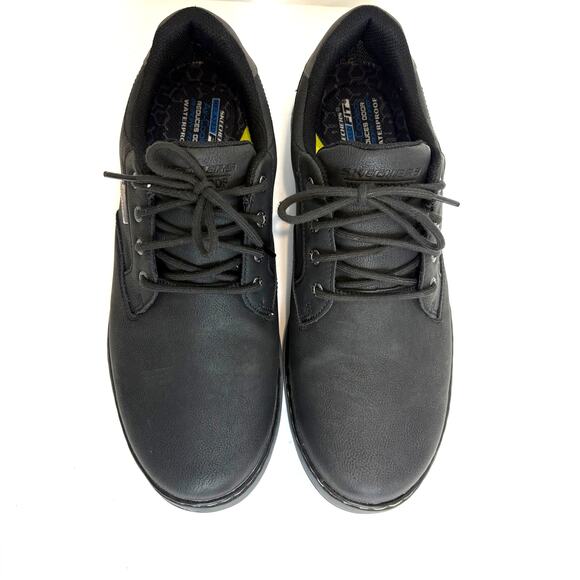 Skechers -Men's Relaxed Fit Garlan Pryor Waterproof Lace up Sneakers-Blk-Sz 9.5 - Picture 3 of 9